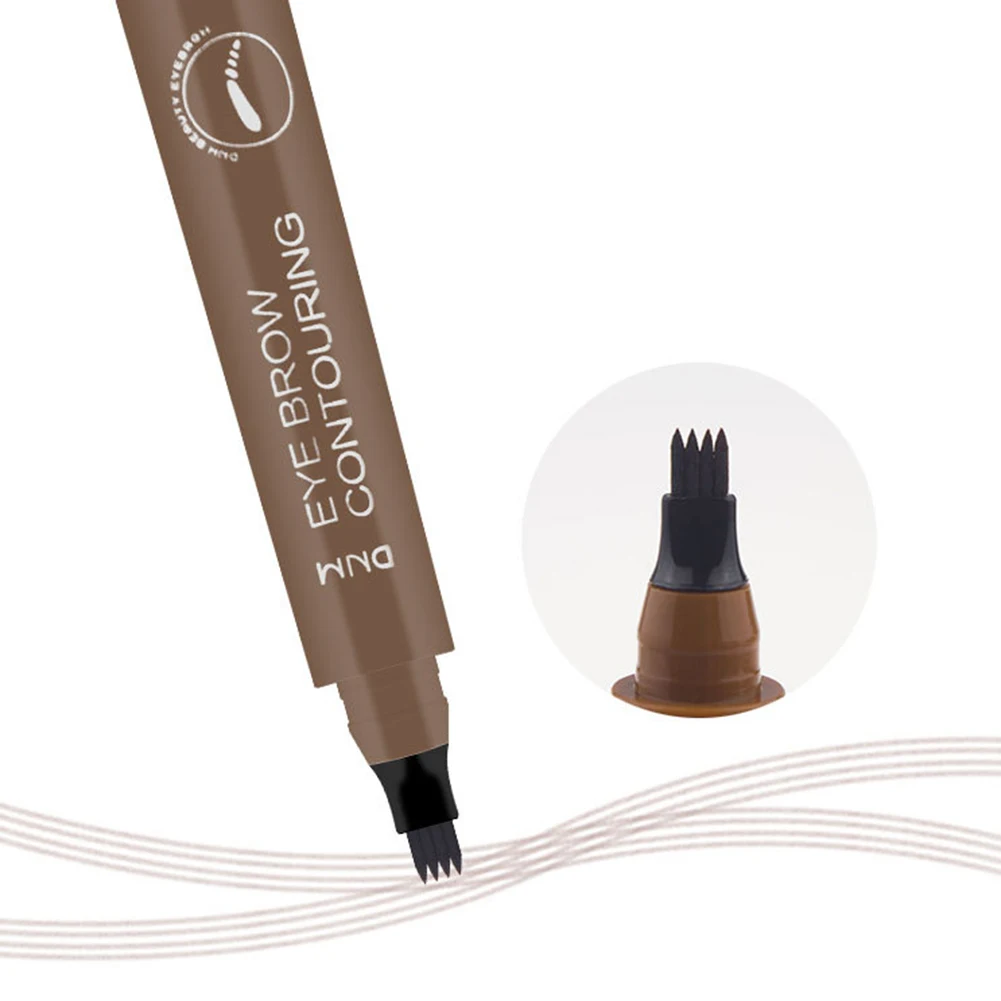 DNM вилка наконечник водонепроницаемый длительный жидкий карандаш для бровей