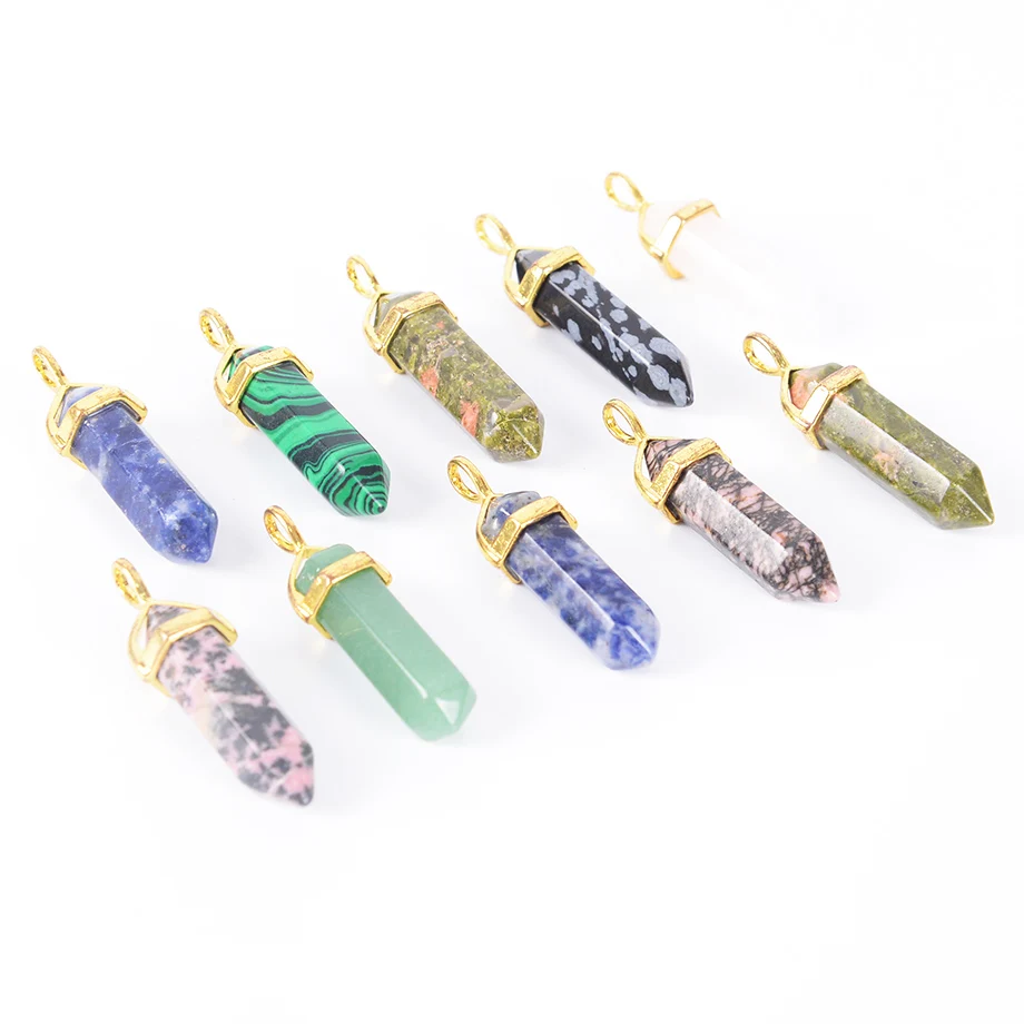 Пуля Форма натуральный камень кулон настоящий фиолетовый с украшением в виде