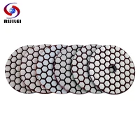 rijilei 6pcs 80mm dry polishing pads 3inch sharp flexible resin diamond polishing pad for marble concrete floor grinding discs
