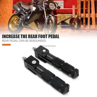 motorcycle parts black cnc aluminum universal motor bike folding footrests footpegs foot rests pegs rear pedals for bmw honda