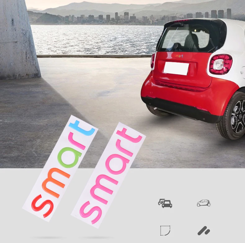 Автомобильная наклейка с логотипом для Smart 451 453 fortwo forfour 3D Автомобильная задняя эмблемы и аксессуары для автомобиля внешний стиль автомобиля