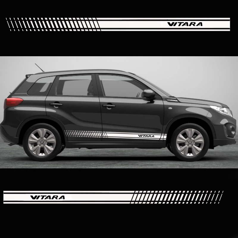 Виниловая наклейка на дверь автомобиля 2 шт. стикер в полоску для Suzuki Vitara