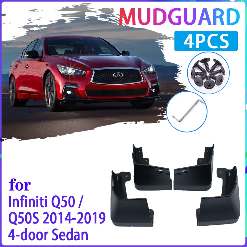 4 шт. Брызговики автомобильные для Infiniti Q50 Q50S 2014 ~ 2019 крыло аксессуары|Грязезащита|