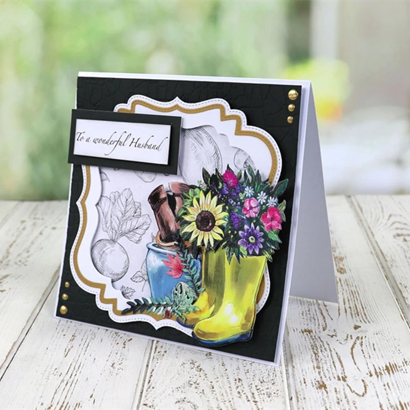 

Art Deco in Overshoes Metal Cutting Die Stamps Scrapbooking DIY Decoration Craft Embossing Stenci