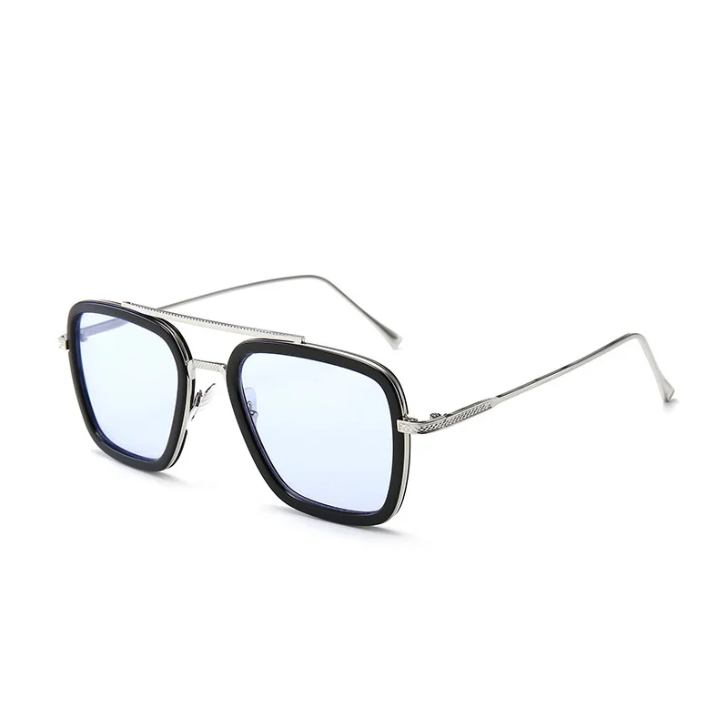 Мстители 3 железные мужские солнцезащитные очки модные квадратные Tony Stark Человек