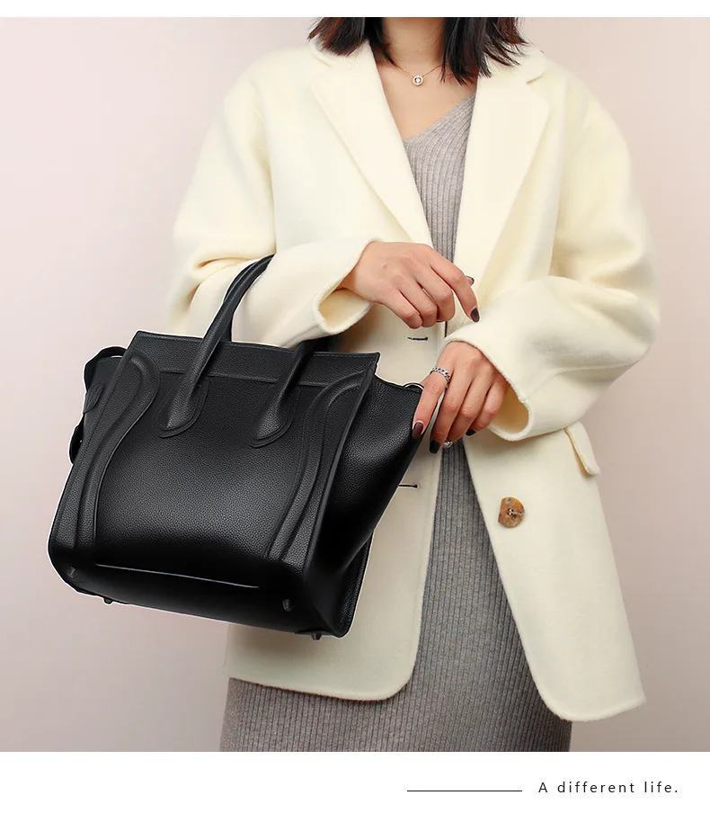 

2021 New Bag Handbag Men's Leather Cross Style Briefcase Business One Shoulder Crossbody Simple Business Bag BBQX316-BBQX319