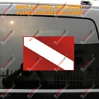 Виниловый отражающий глянцевый прямоугольник с флагом для дайвинга