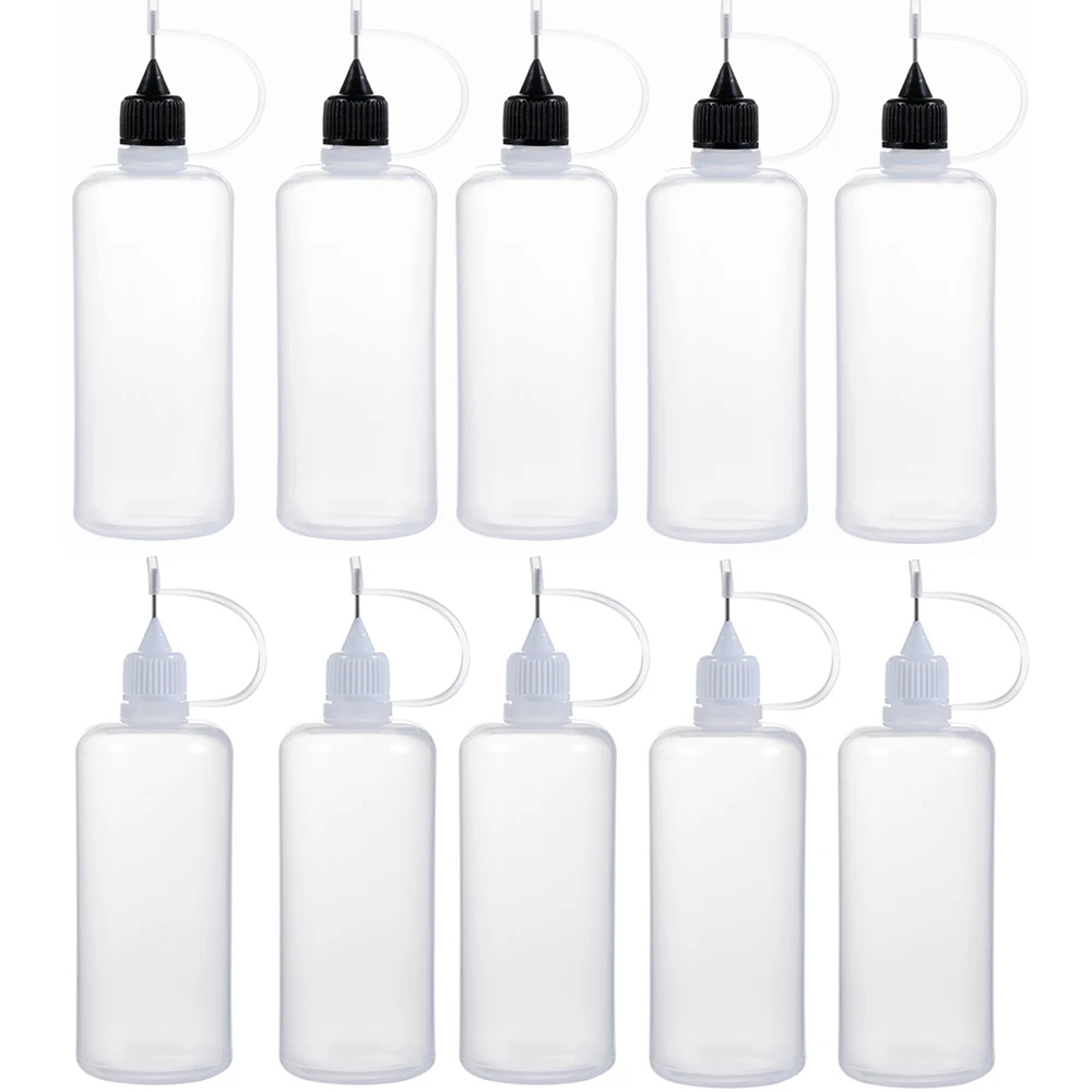 

5PCS/Set 5/10/20/30/50/100ML Reuseable Plastic Glue Applicator Bottle Paper Quilling Bottle Scrapbooking Craft DIY Tools