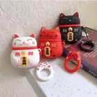 Силиконовый противоударный чехол для наушников i10, i11, i12, TWS, с кольцами