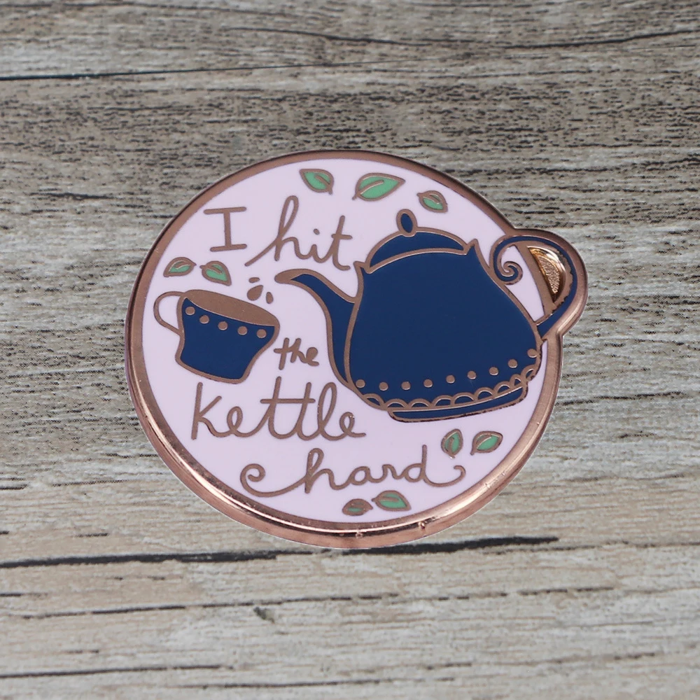 

BG1064 Tea Cartoon Funny Metal Enamel Pins and Brooches for Lapel Pin Backpack Bags Badge Collar Jewelry