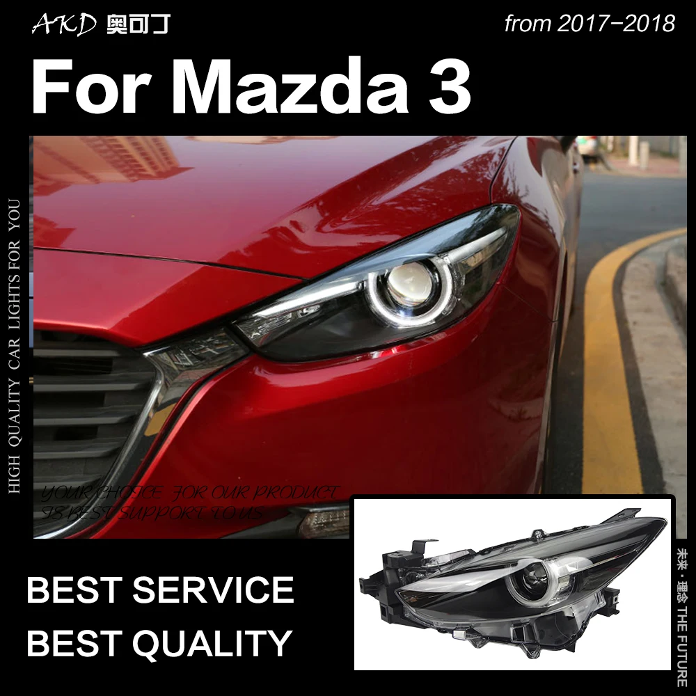 АКД стайлинга автомобилей фара для Mazda 3 фары 2017 2018 Новый Mazda3 Axela светодиодный