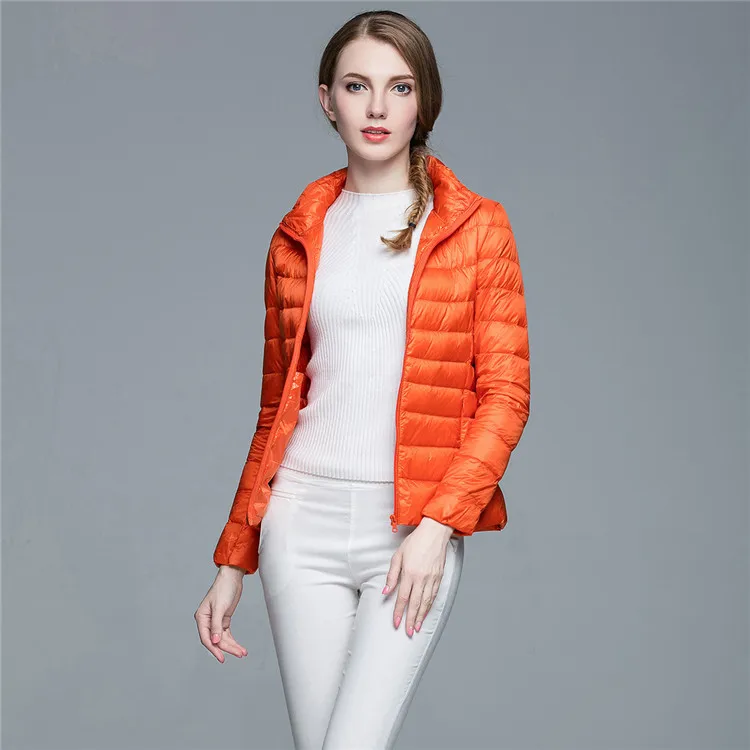 2018 осень и зима новый стиль тонкий пуховик женская короткая приталенная куртка