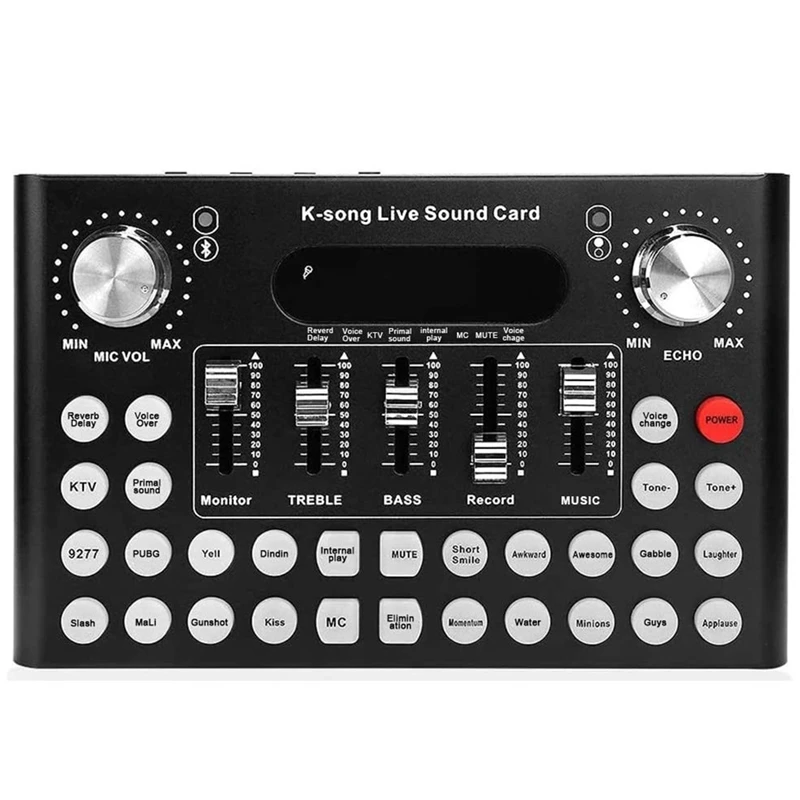 

Звуковая карта в режиме реального времени, миниатюрный звуковой Миксер с функцией Bluetooth, несколько звуковых эффектов для записи музыки