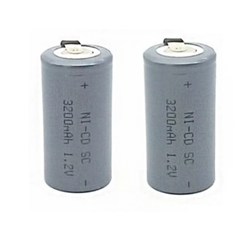 SKOANBE 4/10/15/20PCS SC 3200mah 1.2V Ni-CD Rechargeable Battery Sub C 22420 Cord Processed into Tools Batteries Pack.