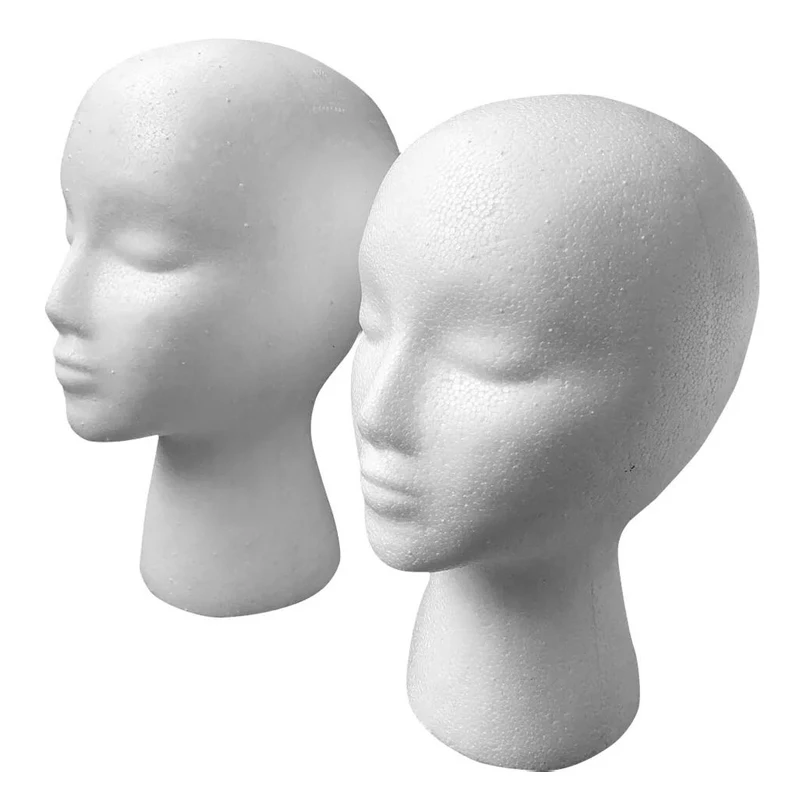 Foam Mannequin Head Hat And Wig Glasses Props Display Female Male Dummy Head Model Clothes Shop Adult Models Exhibition