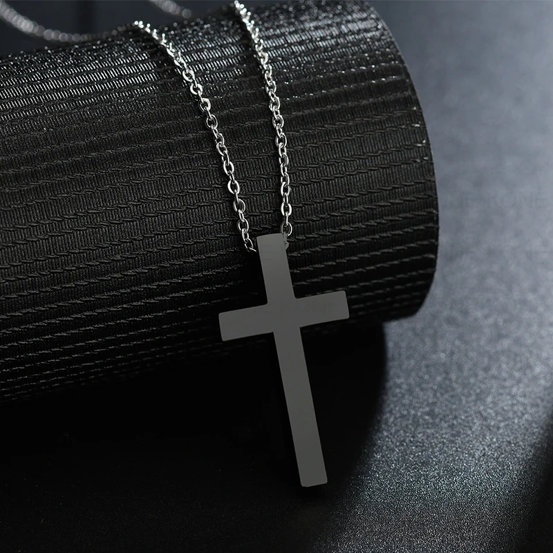 Женское Ожерелье с крестом из нержавеющей стали|Ожерелья подвеской| |