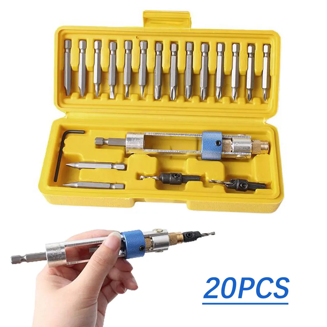 20 шт./компл. Набор отверток отвертка сверла головка с 16 различными видами сверл
