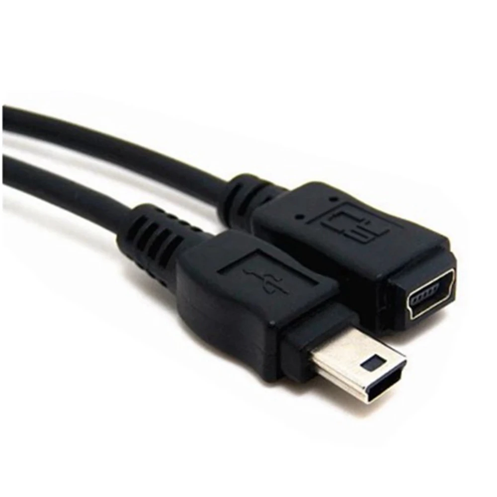 

1Pcs Schwarz Licht Adapter Kabel 5 Füße/1,5 m Mini USB B 5pin Männlich Zu Weiblich Verlängerung Kabel kabel Adapter