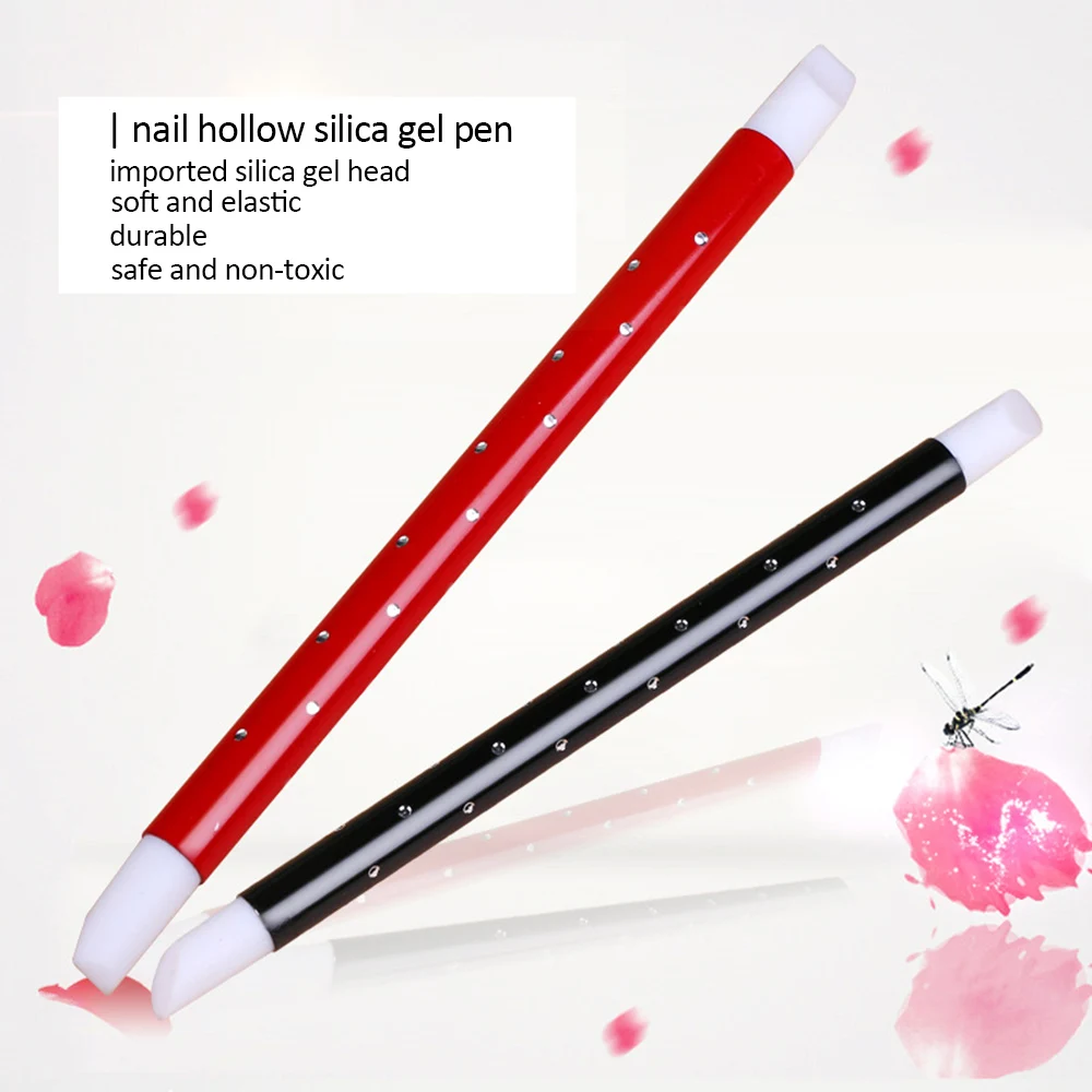 5 шт. двойная головка для дизайна ногтей дизайн полый резьбы по дереву