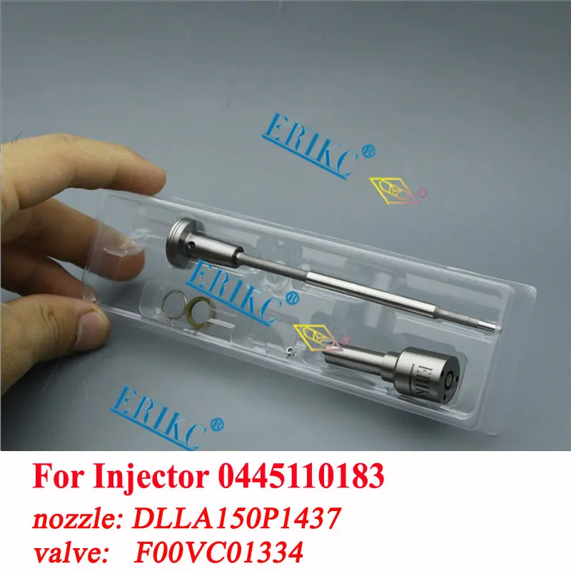 

0445110183 ERIKC Diesel Injector Overhaul Repair Kits Nozzle DLLA150P1437 Control Valve F00VC01334 For Bosch FIAT 0986435102