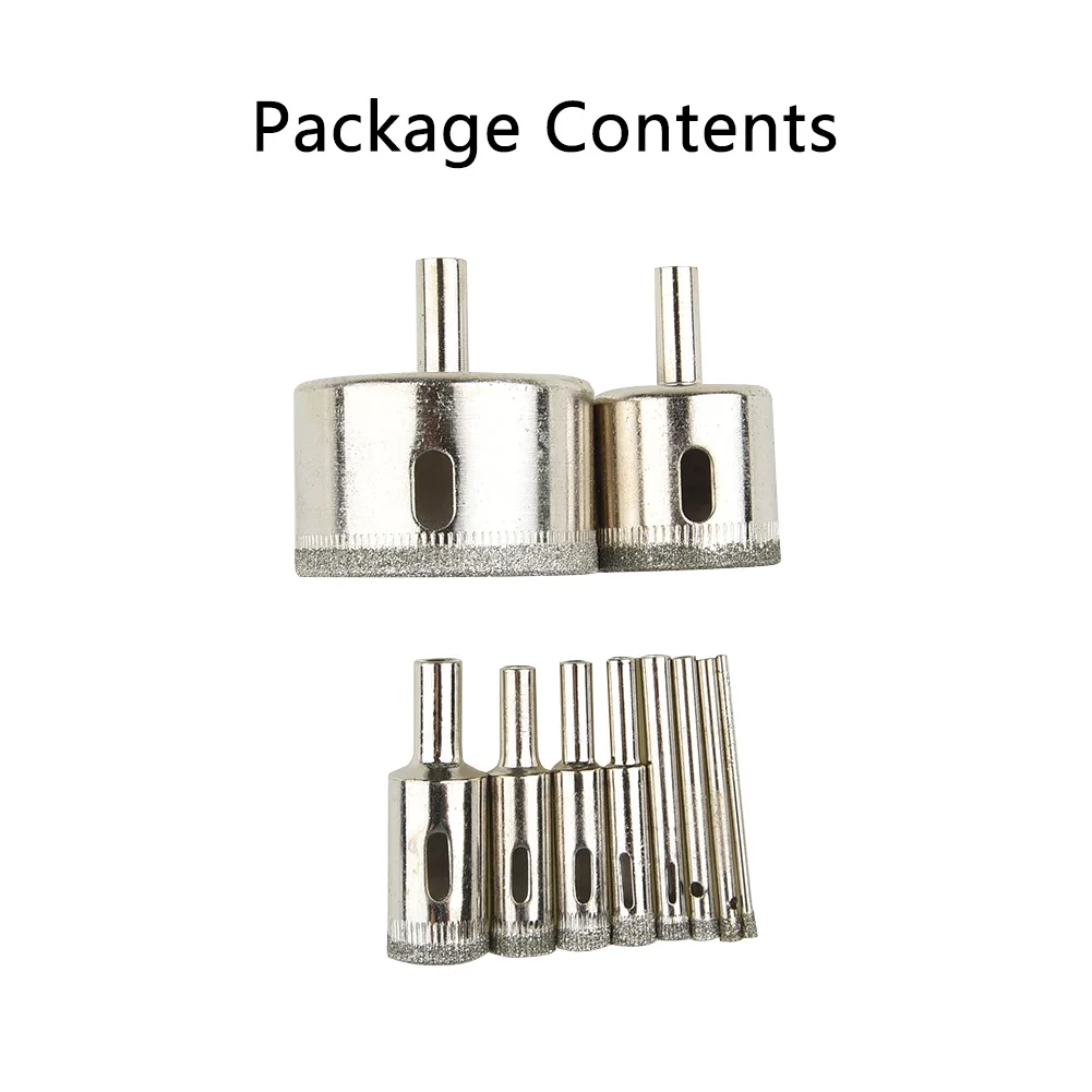 

Drill Hole Bit Openers 3~50mm Home Craft Power 10pcs Tool Nickel Glass Plated Ceramics Marble Cutter