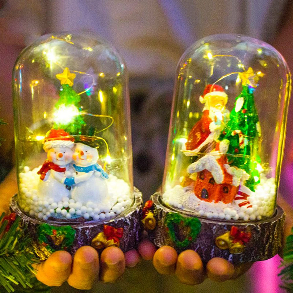 Рождественский Декор Светильник Санта Клаус светильник со снеговиком с
