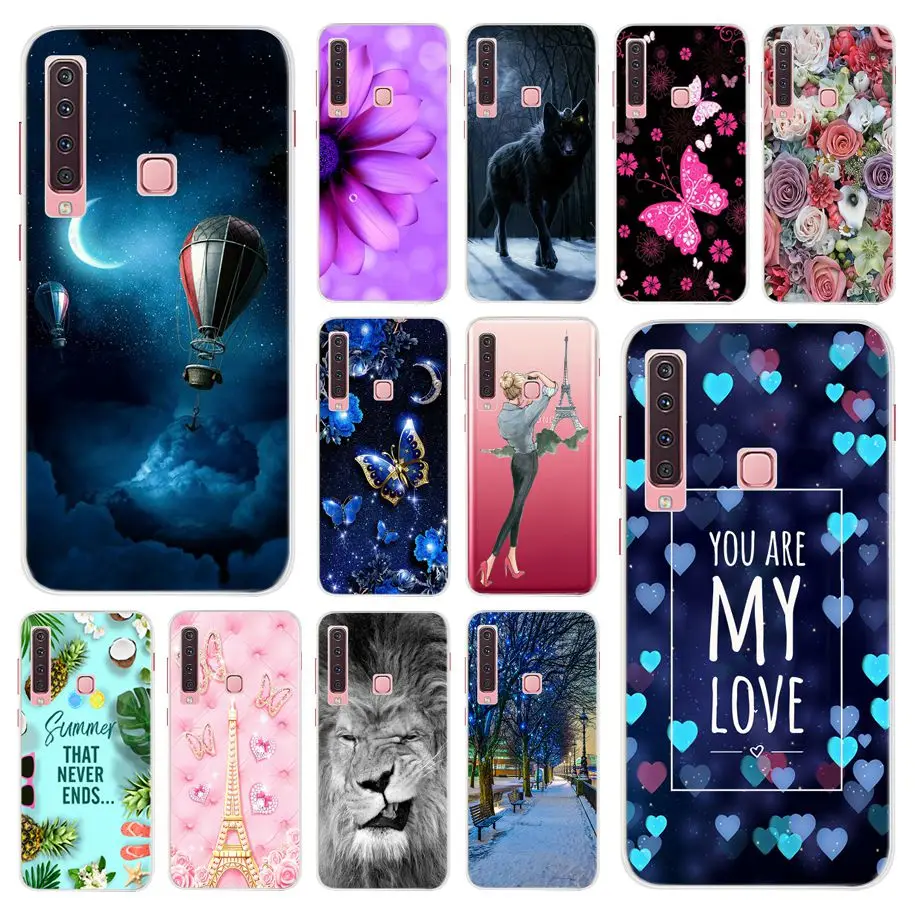 Модный чехол с любовным сердцем для Samsung A9 2018 мягкий из ТПУ Galaxy A 9 SM A920F чехлы