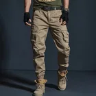 Брюки-карго мужские карандаш, тактические эластичные штаны, уличная одежда, повседневные камуфляжные прямые брюки в стиле милитари, с несколькими карманами
