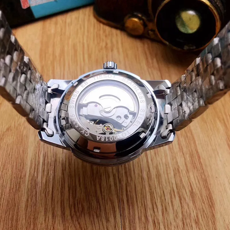 

Tissot- Luxury Brand Mens Watches Mechanical Wristwatches Stainless Steel Strap men's wristwatch women classic business dress 16