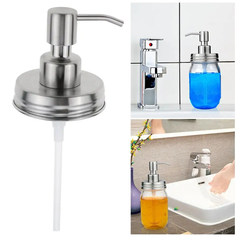 Soap Lotion Emulsion Bottle For Mason Jar Dispenser Pump Pressing Head Nozzle Replacement Tube Bathroom Accessories | Обустройство