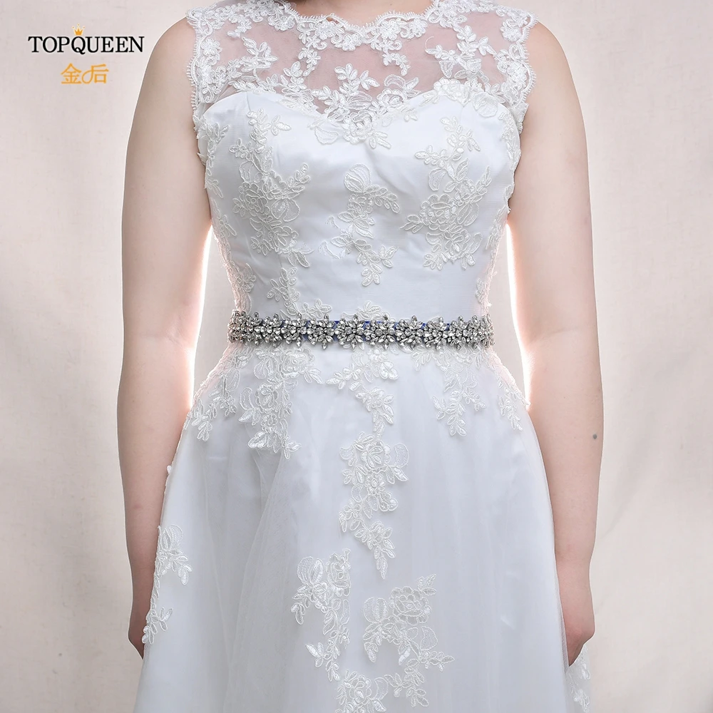 TOPQUEEN S269 женские хрустальные стразы с поясом подружки невесты Вечерние свадебное