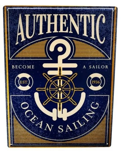 

Tin Sign 20X30 Travel Wanderlust Ocean Sailing