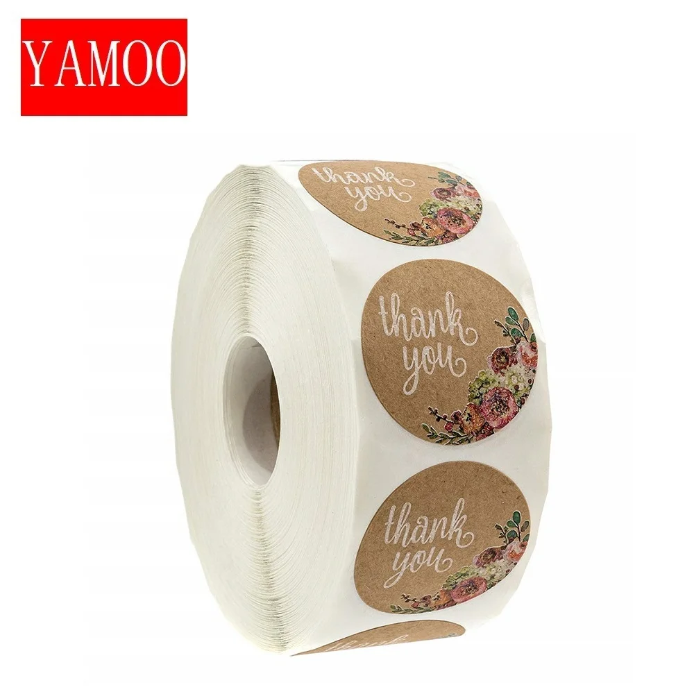 

Thank you for supporting my business Kraft Stickers with Gold Foil round labels sticker for small shop handmade sticker