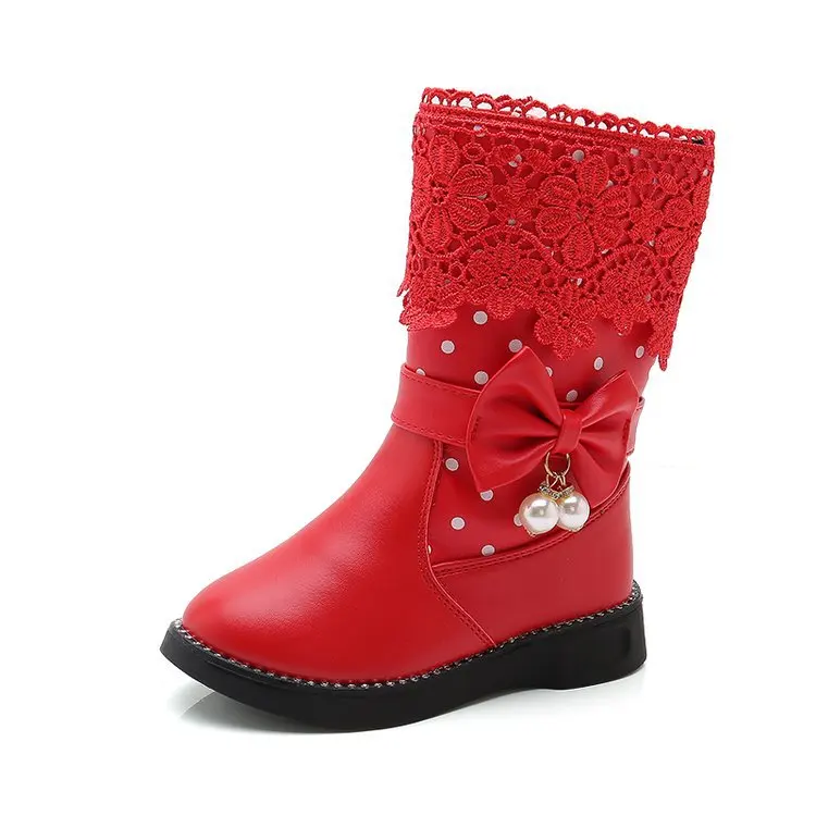 Короткие детские ботинки новинка осень зима кожаные для больших детей девочек