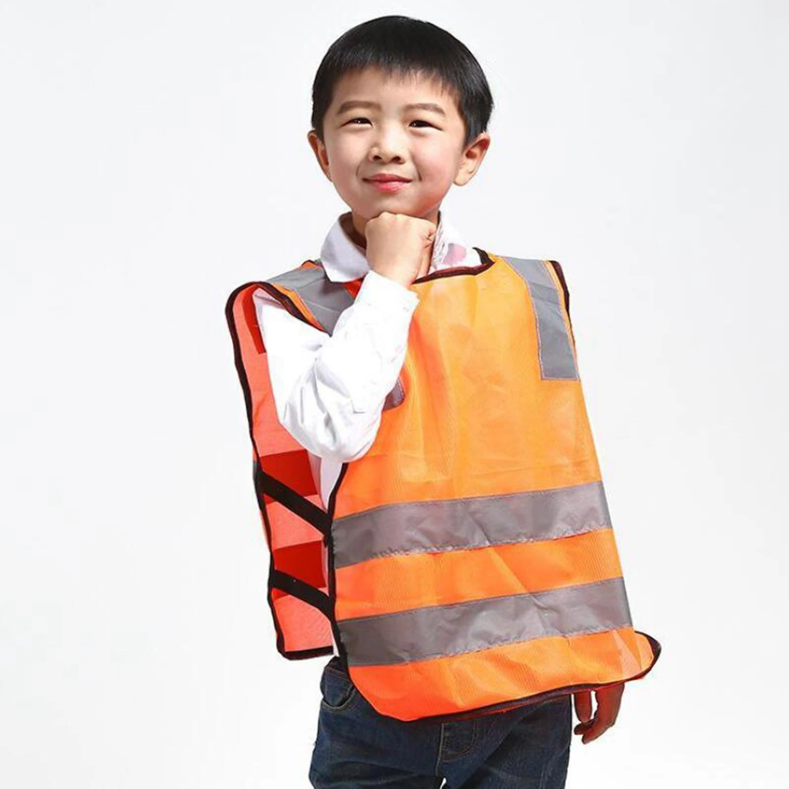 Hi Vis детей светоотражающий жилет куртки флуоресцентная движения работа