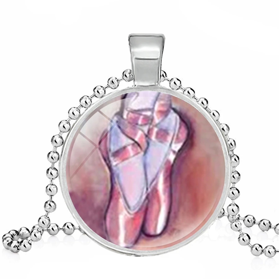 Ожерелье с балериной балетки обувь для танцев ожерелье подвеской женщин и мужчин