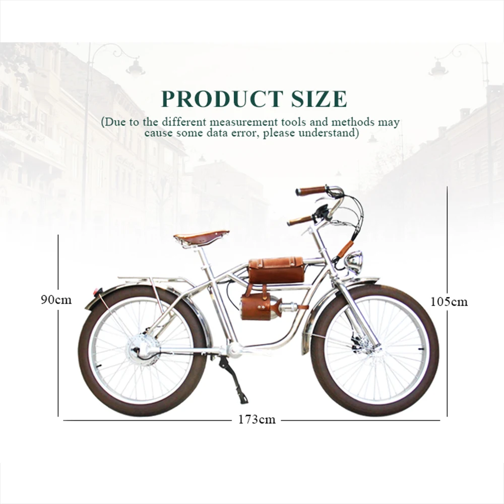 Günstig Elektrische Bike 500W Elektrische Fett Bike Strand Retro Bike Cruiser Elektrische Fahrrad Retro Elektrische Bike Classic Vintage Elektrische