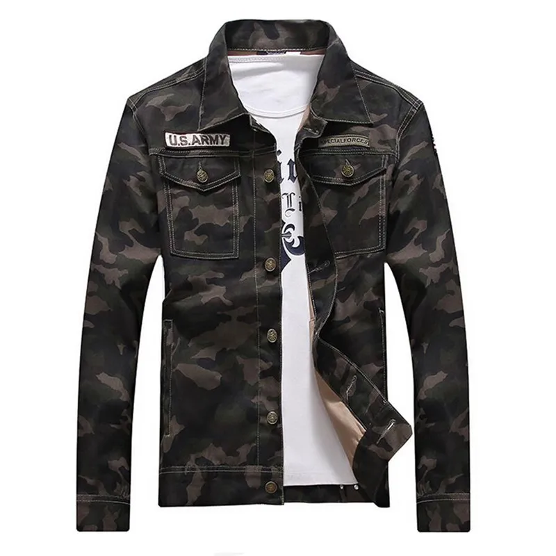 

Men Jackets 2020 men's denim jacket camouflage windbreaker mens Slim Coats masculina male Fashion Outerwear baseball jacket