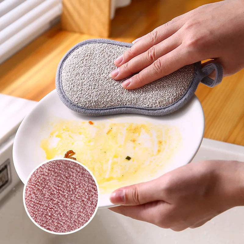 

New Cleaning Tools Dishwashing Sponge Cloth Cleaning Supplies Kitchen Accessories Cleaning Brush Double-Sided Scrubbing Tools