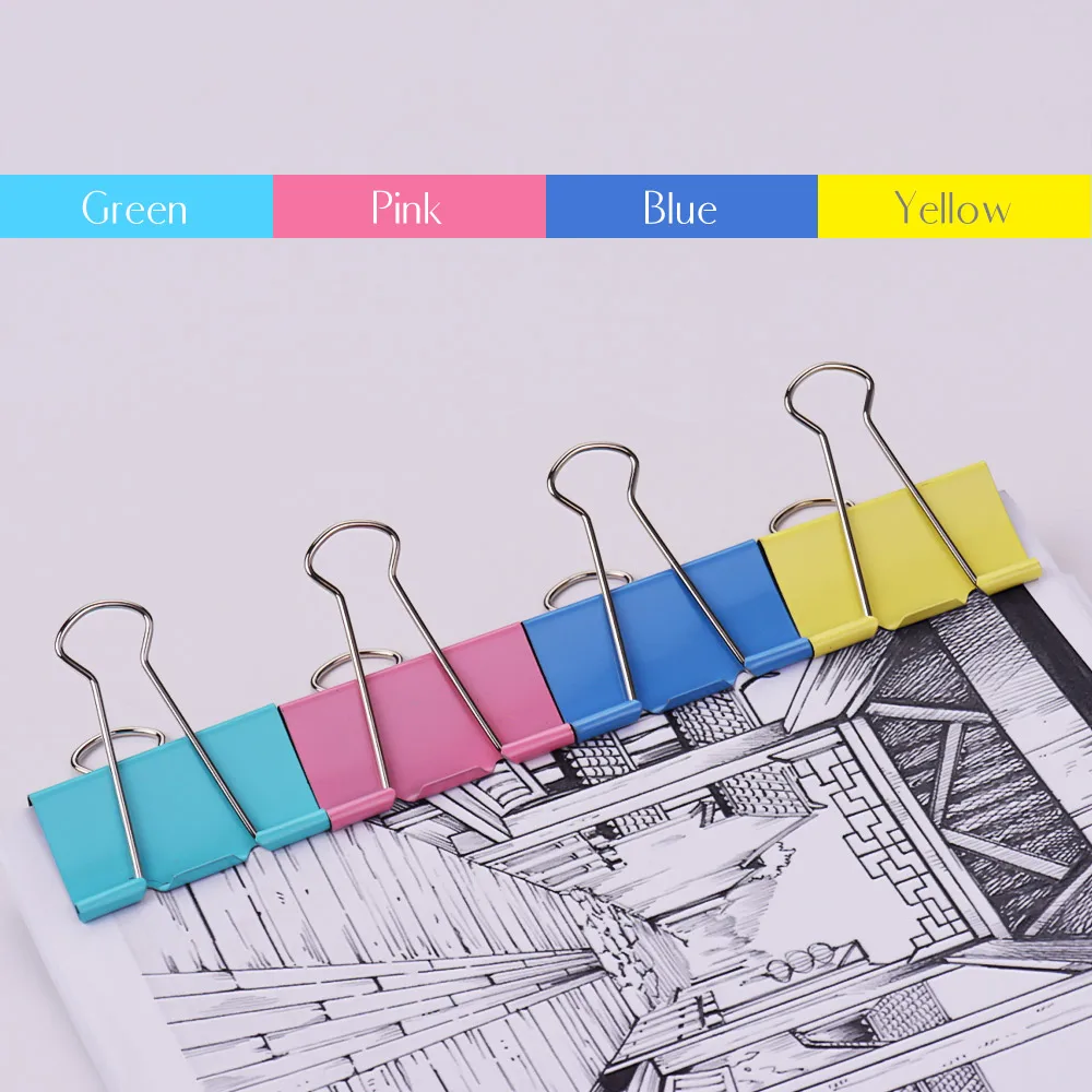 60 шт/40 шт скрепки для бумаги скобы металлические складные задние зажимы с