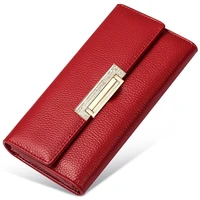 clearance women wallets genuine leather ladies clutch bag long real leather wallet cow leather purse female