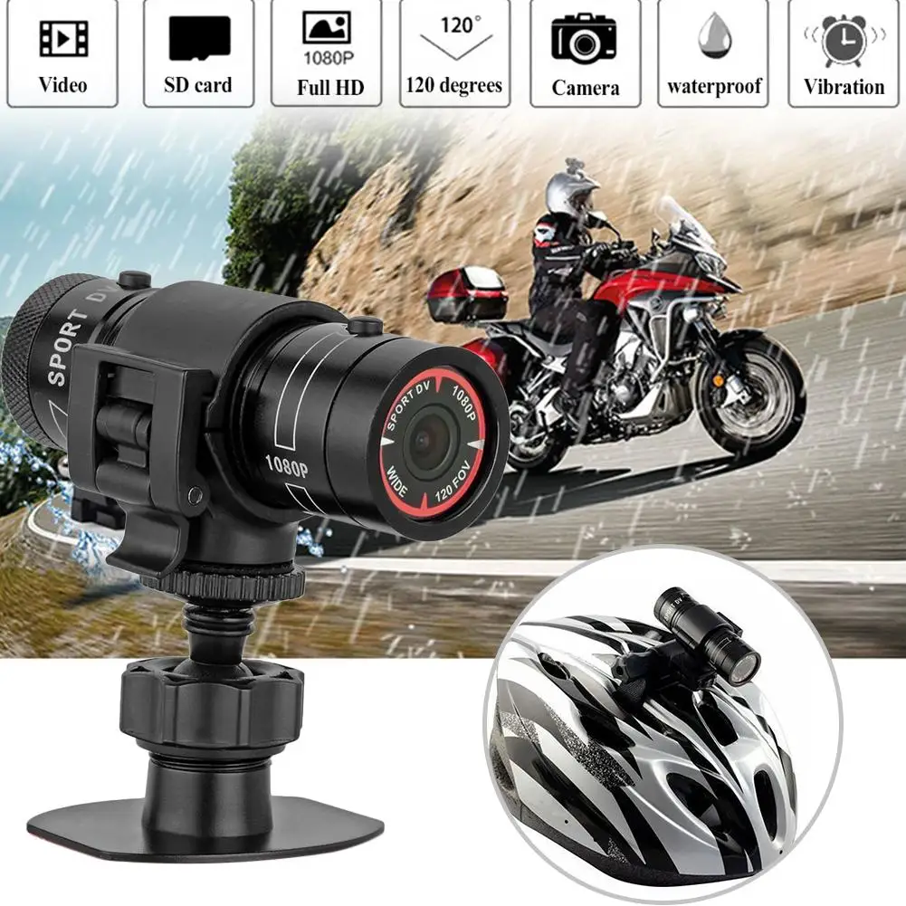 

Mini Motorcycle Camera Waterproof Outdoor Bike Camera HD 1080P 3MP Bicycle Helmet DV DVR Recorder Micro Camcorder