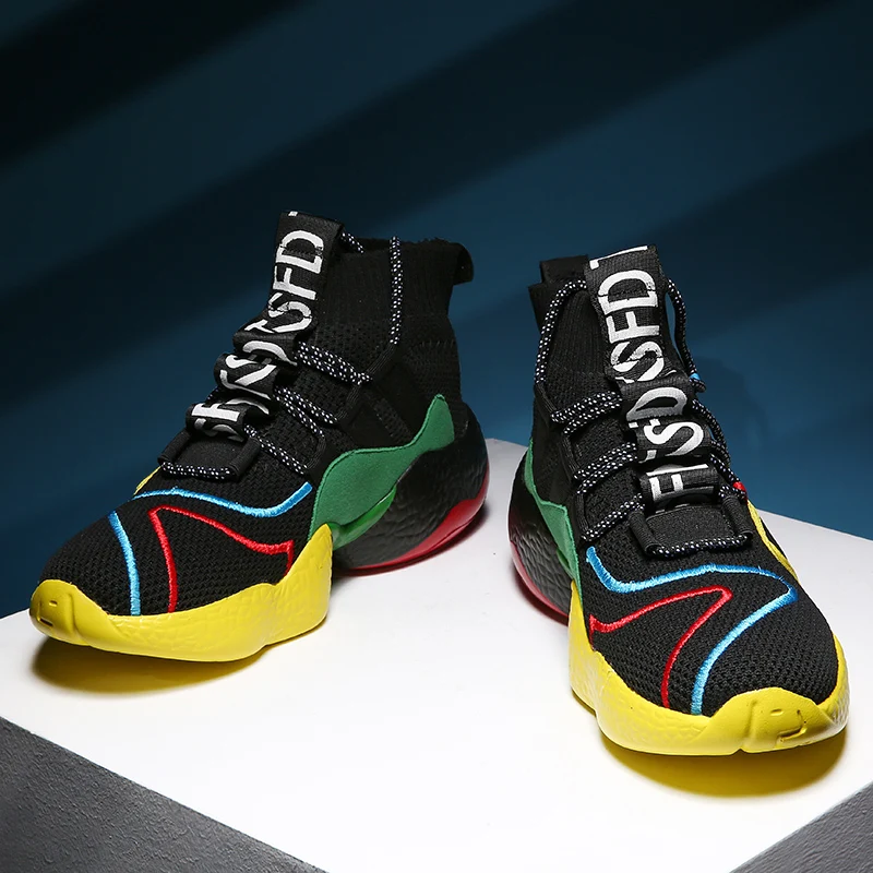 Кроссовки Для мужчин красочные носки обувь из дышащего сетчатого материала