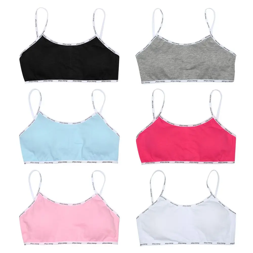 

Fashion Teen Casual Bras Tops Tube Wrap Lingerie Young Girls Training Sports Breathable Underwear Teenage Cotton Brassiere