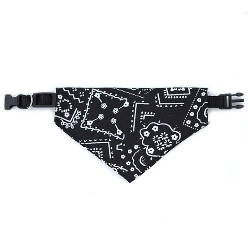 

Cute Adjustable Puppy Collar Printing Triangle Puppy Pet Saliva Towel Outdoor Cat Collar Printing Scarf Design Dog Collar Scarf