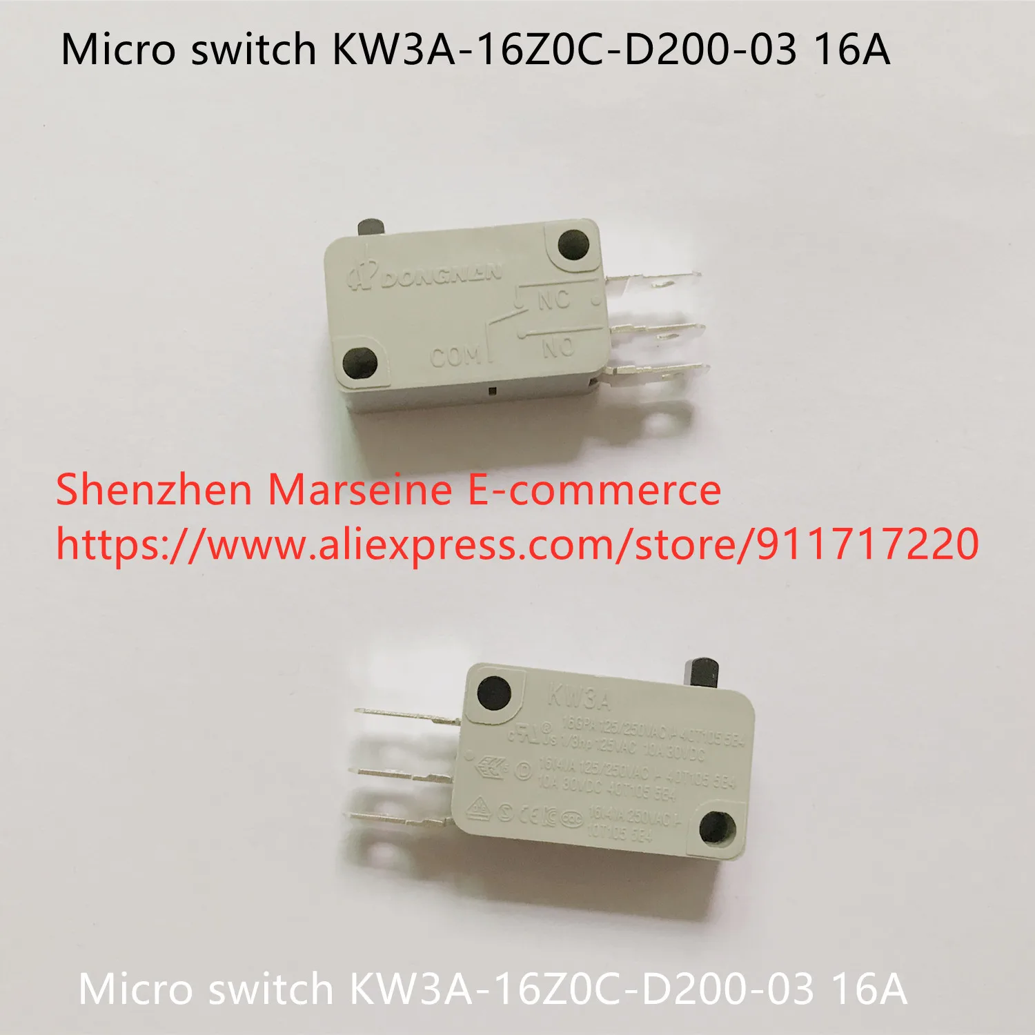 Оригинальный новый 100% микропереключатель KW3A-16Z0C-D200-03 3pin 16A |