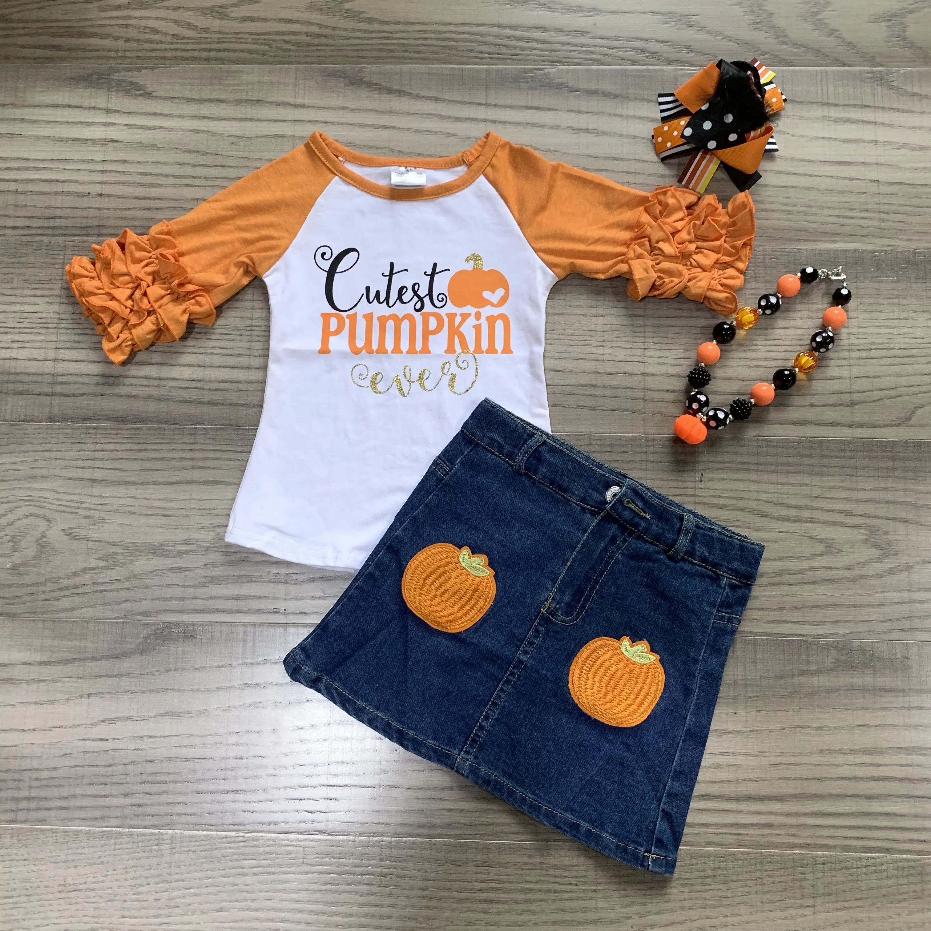 Джинсы для девочек Girlymax на Хэллоуин осень/зиму эксклюзивная детская одежда милый