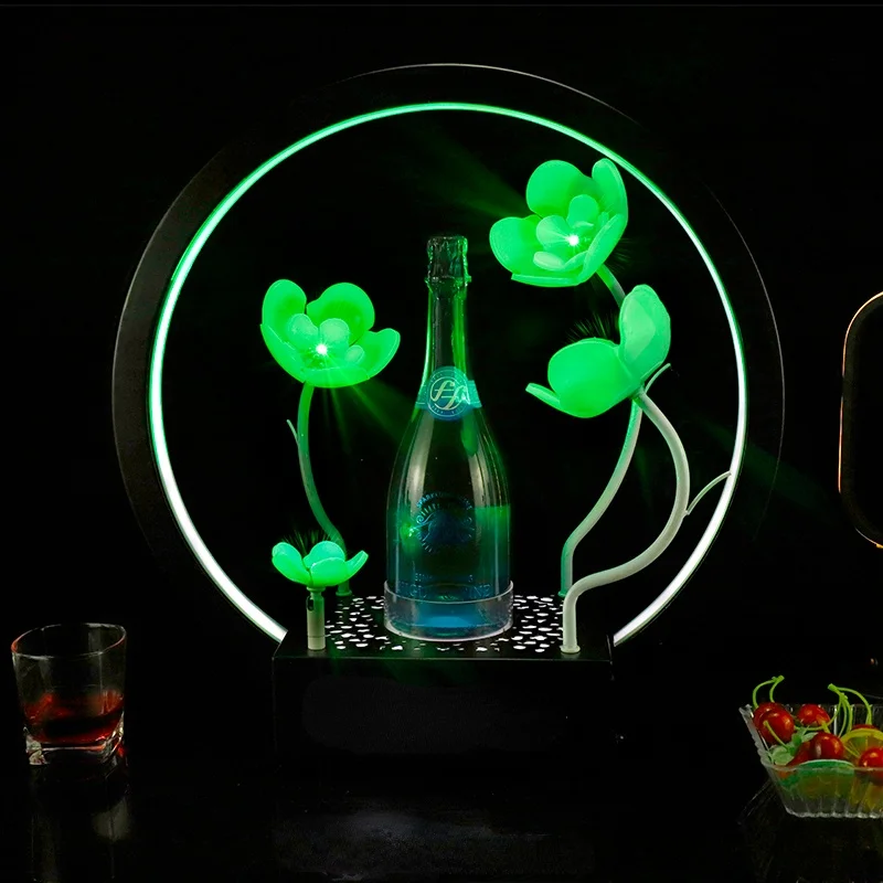 

Hot Sale Bar Champagne Bottle Led Light Base LED Presenter Display Holder Stand With remote control
