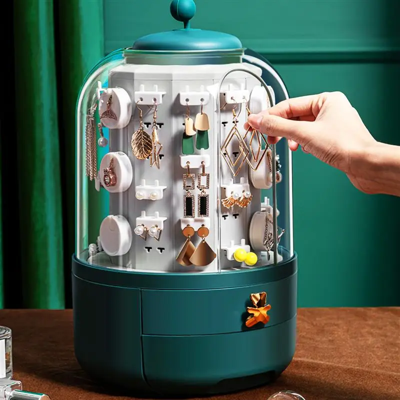 

1 Set Jewelry Box Rotating Jewelry Holder Household Makeup Case Container