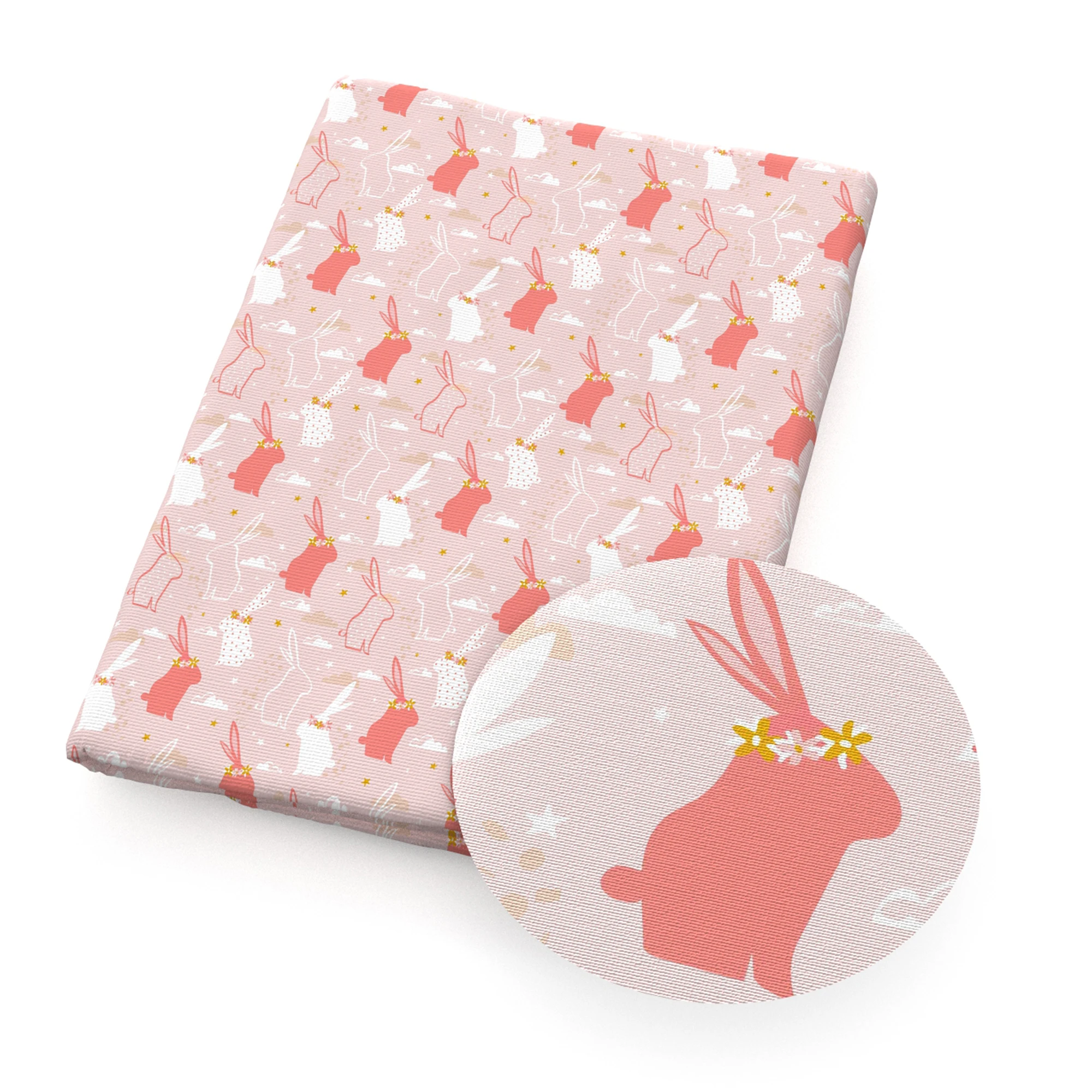 Кролик морковь яйцо Пасхальная Ткань Полиэстер Хлопок Лоскутная для шитья